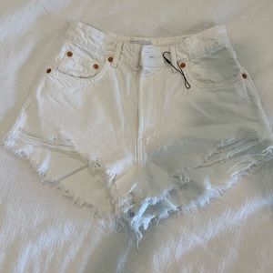 White Zara Jean Shorts